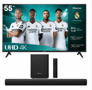 Hisense 55" UHD Smart LED TV + HS1800 140W 2.1 Channel Soundbar Bundle